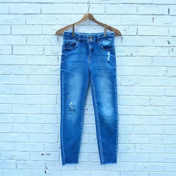 Kancan Skinny Ankle Jeans size 27 Distressed - Picture 2 of 9